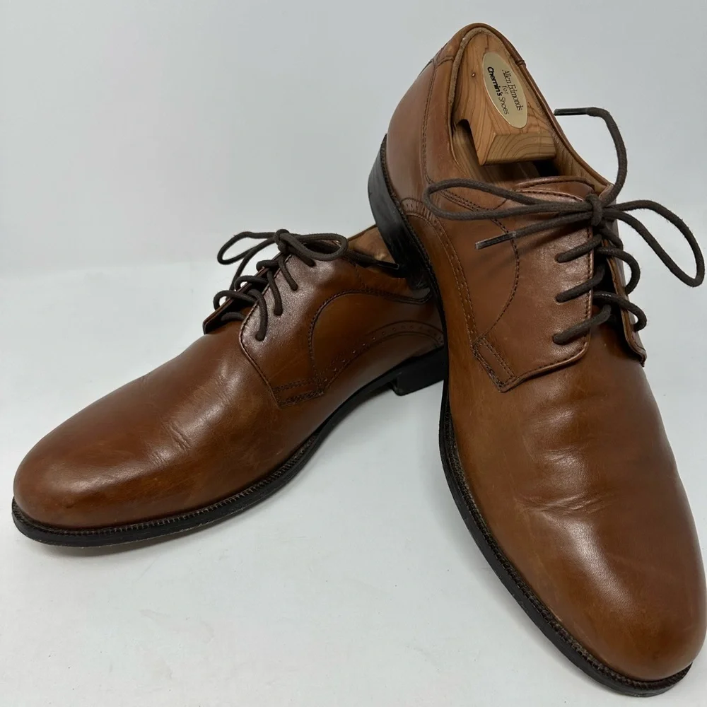 Johnston & Murphy 59-2016 Shoes Men's Sz 12M Oxford Dress Brown Leather Lace Up